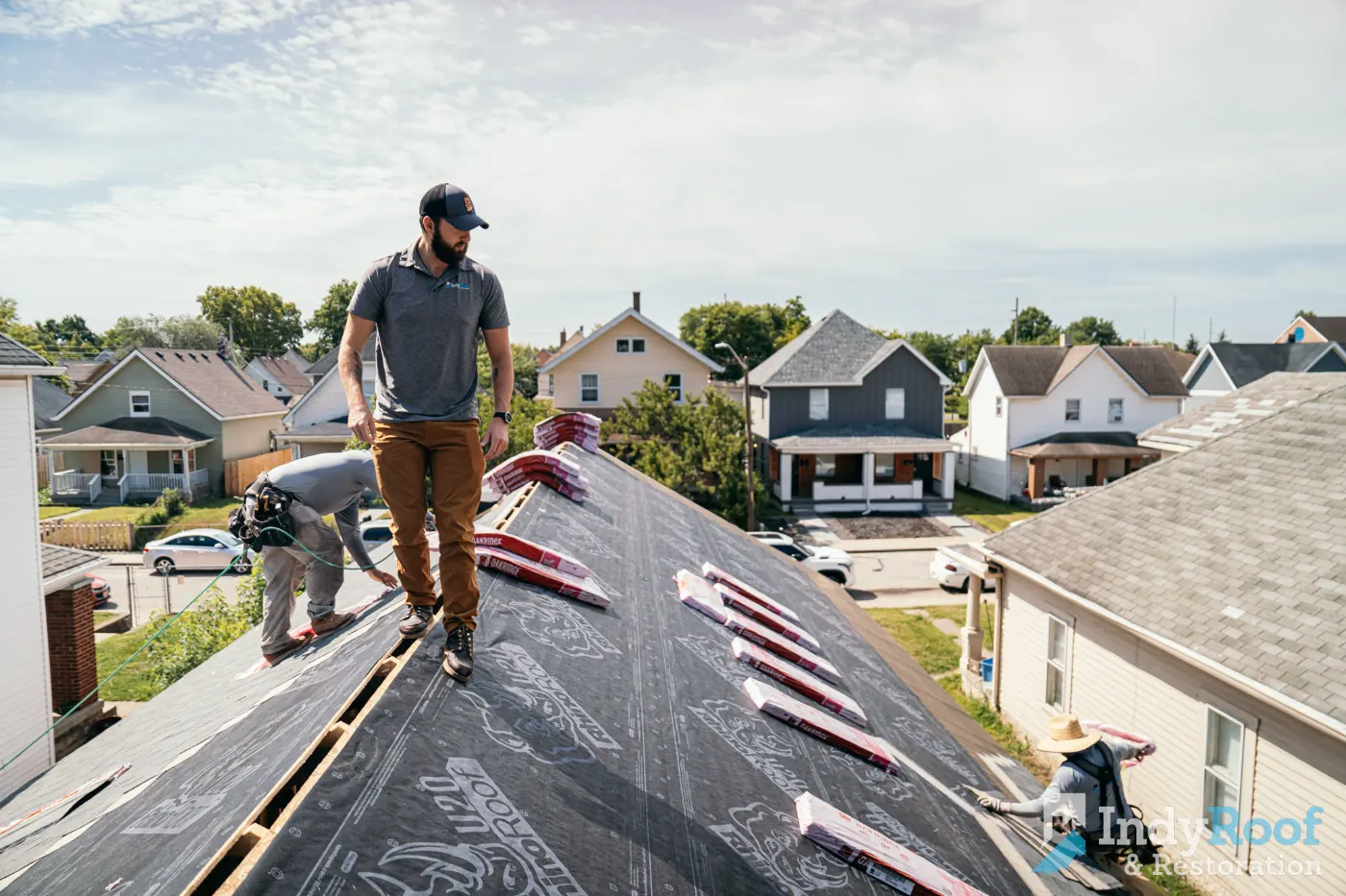 Roof inspection documented on a Amo home